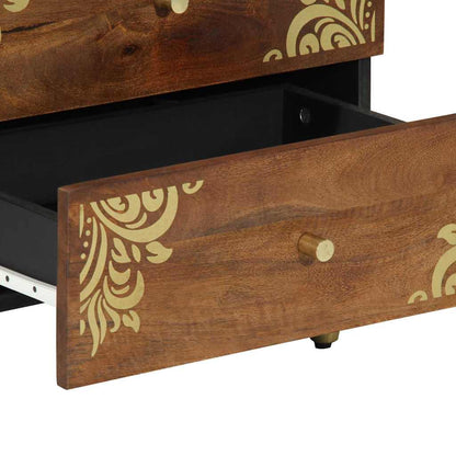 Bedside Cabinet Honey Brown 50 x 33 x 62 cm Solid Mango Wood