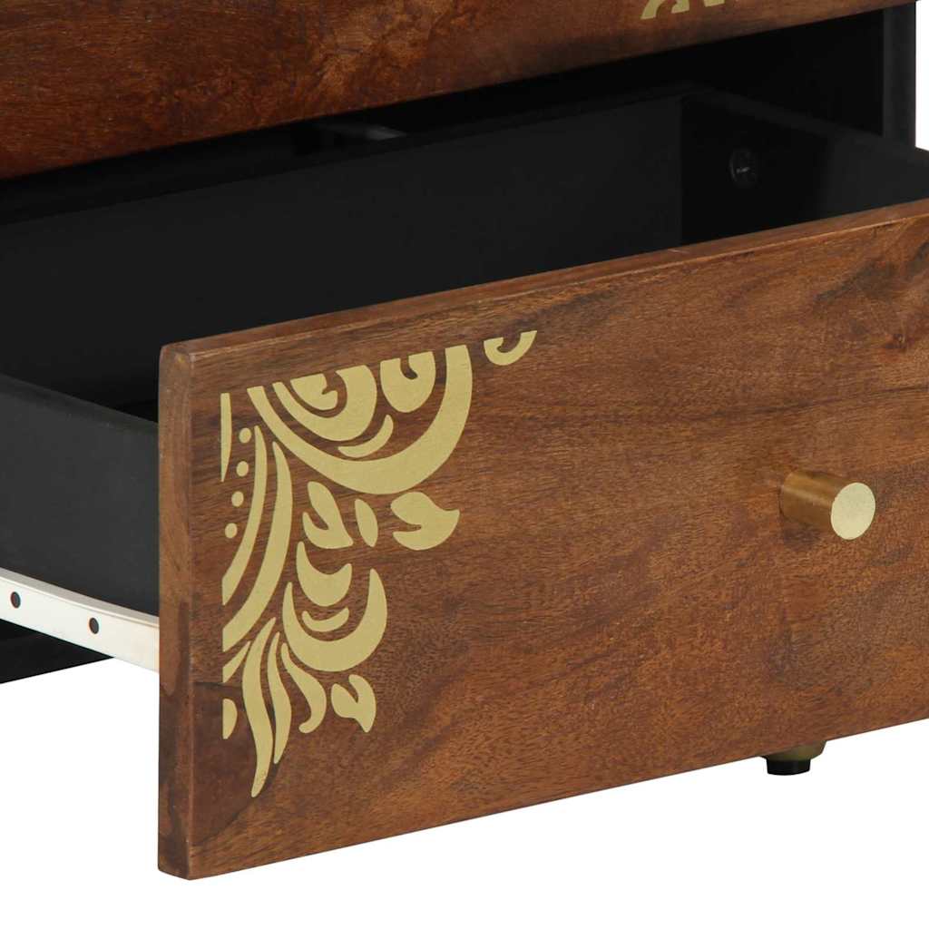 Bedside Cabinet Honey Brown 50 x 33 x 62 cm Solid Mango Wood