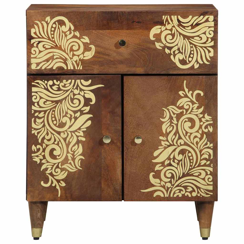Bedside Cabinet with Door Honey Brown 50 x 33 x 60 cm