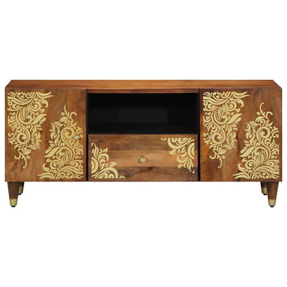 TV Cabinet Honey Brown 105 x 33 x 46 cm Solid Mango Wood