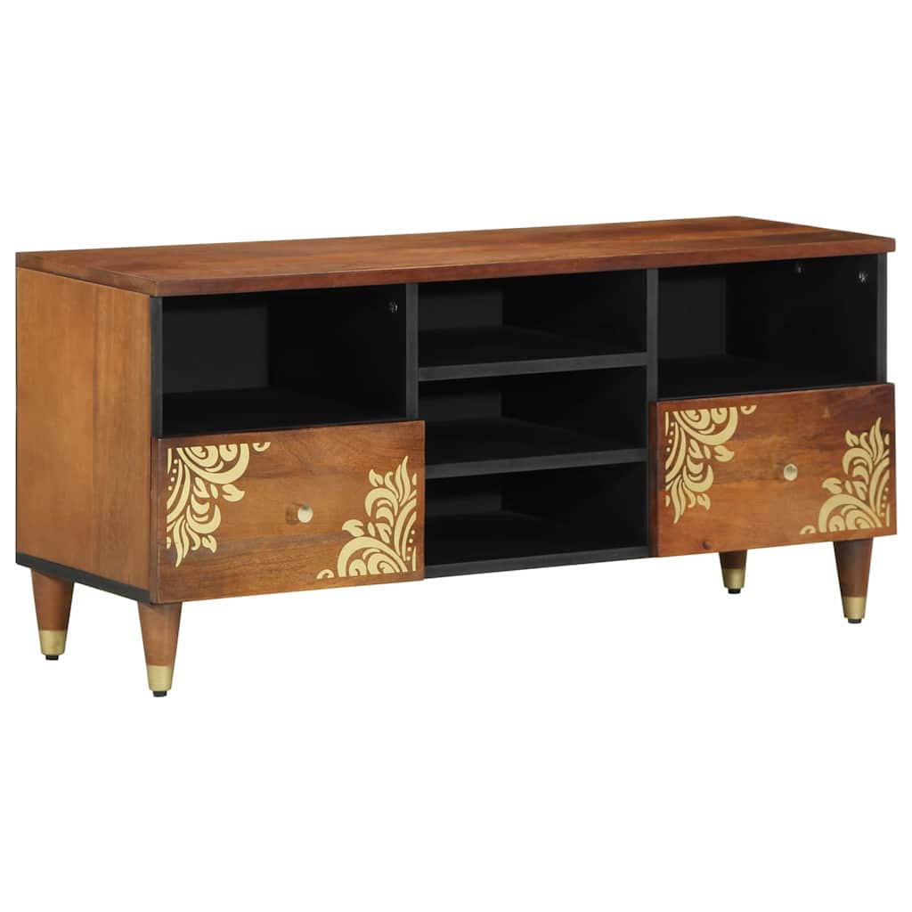 TV Cabinet Honey Brown 100 x 33 x 46 cm Solid Mango Wood
