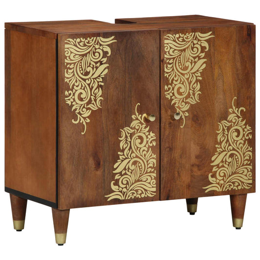 Sink cabinet Honey Brown 62 x 33 x 58 cm Solid Mango Wood