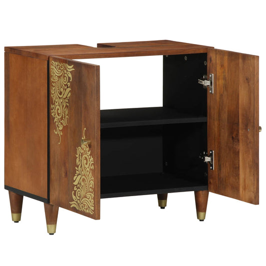 Sink cabinet Honey Brown 62 x 33 x 58 cm Solid Mango Wood