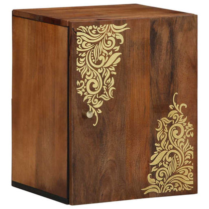 Wall Cabinet Honey Brown 38 x 33 x 48 cm Solid Mango Wood