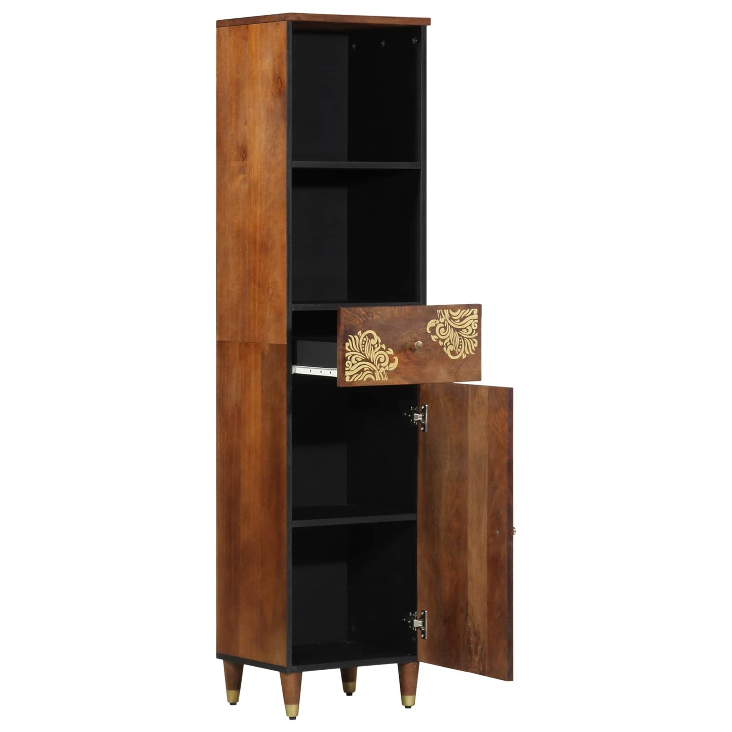 Bathroom Cabinet Honey brown 38 x 33 x 160 cm Solid Mango Wood
