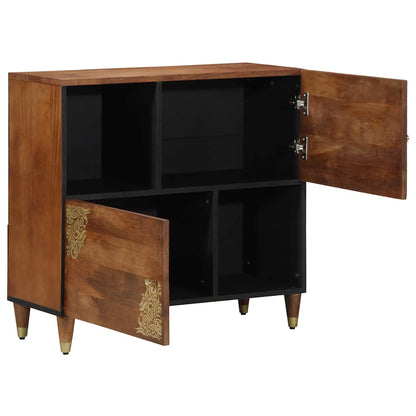 Sideboard with Shelf Brown 80 x 33 x 75 cm Solid Mango Wood