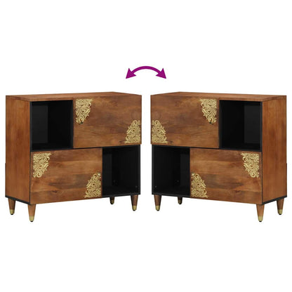 Sideboard with Shelf Brown 80 x 33 x 75 cm Solid Mango Wood
