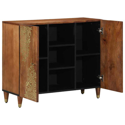 Sideboard with Shelf Brown 90 x 33 x 75 cm Solid Mango Wood