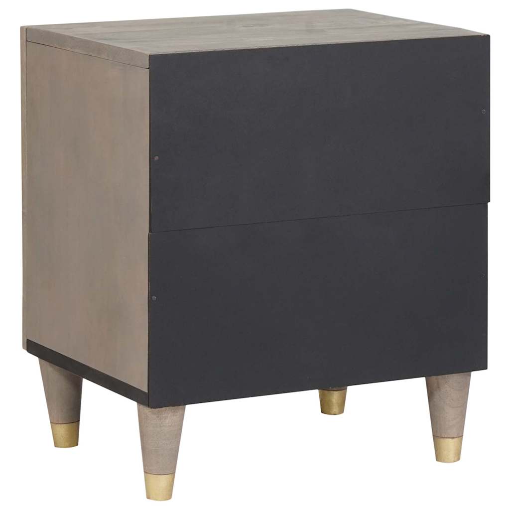Bedside Cabinet with Door 2 pcs Grey 40 x 33 x 46 cm