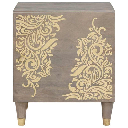 Bedside Cabinet with Door 2 pcs Grey 40 x 33 x 46 cm