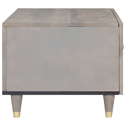 Coffee Table Grey 80 x 50 x 40 cm Solid Mango Wood