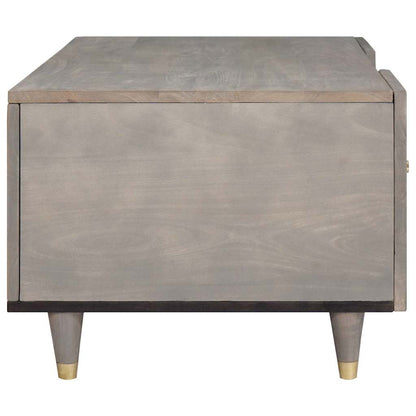 Coffee Table Grey 100 x 54 x 40 cm Solid Mango Wood