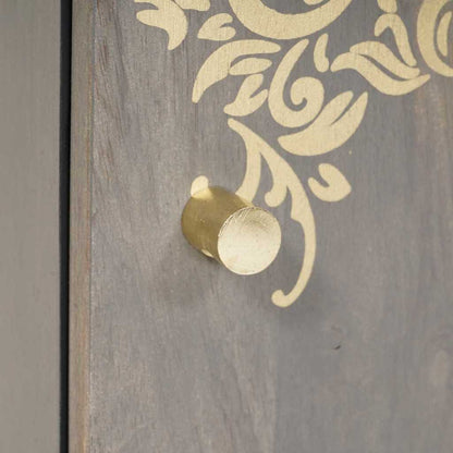 Wall Cabinet Wall-mounted Grey 38 x 33 x 48 cm Solid Mango Wood