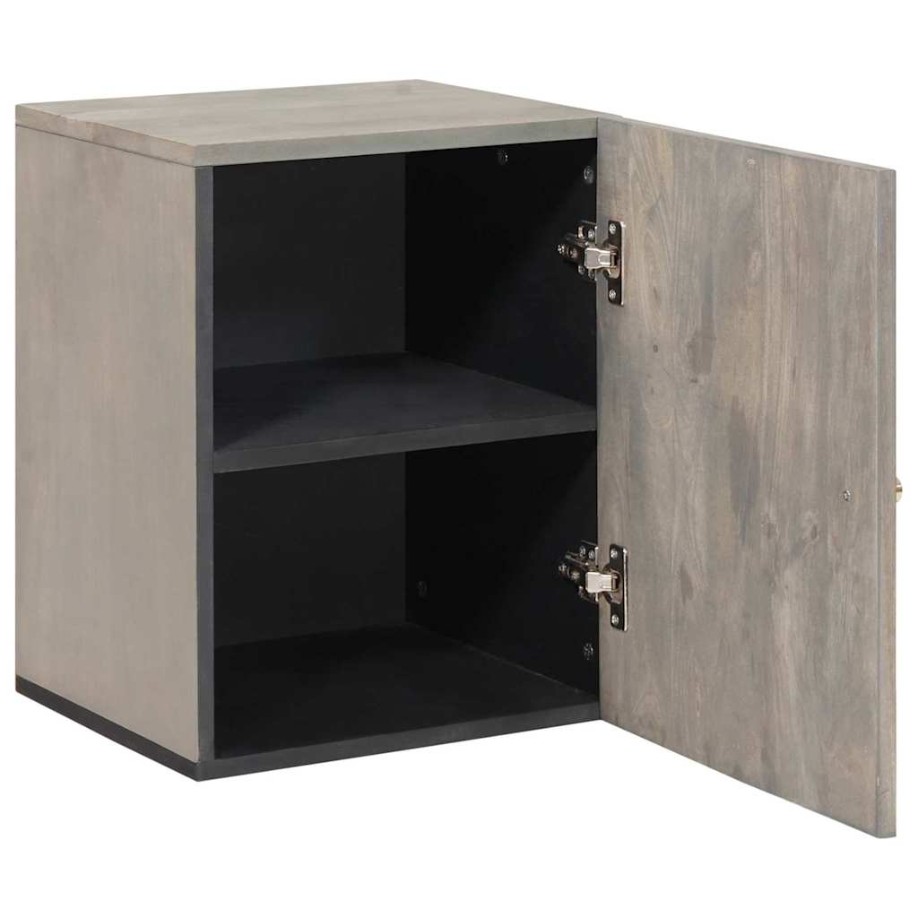 Wall Cabinet Wall-mounted Grey 38 x 33 x 48 cm Solid Mango Wood