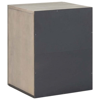 Wall Cabinet Wall-mounted Grey 38 x 33 x 48 cm Solid Mango Wood