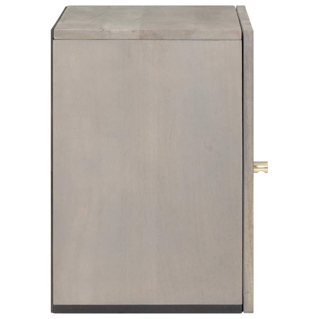 Wall Cabinet Wall-mounted Grey 38 x 33 x 48 cm Solid Mango Wood