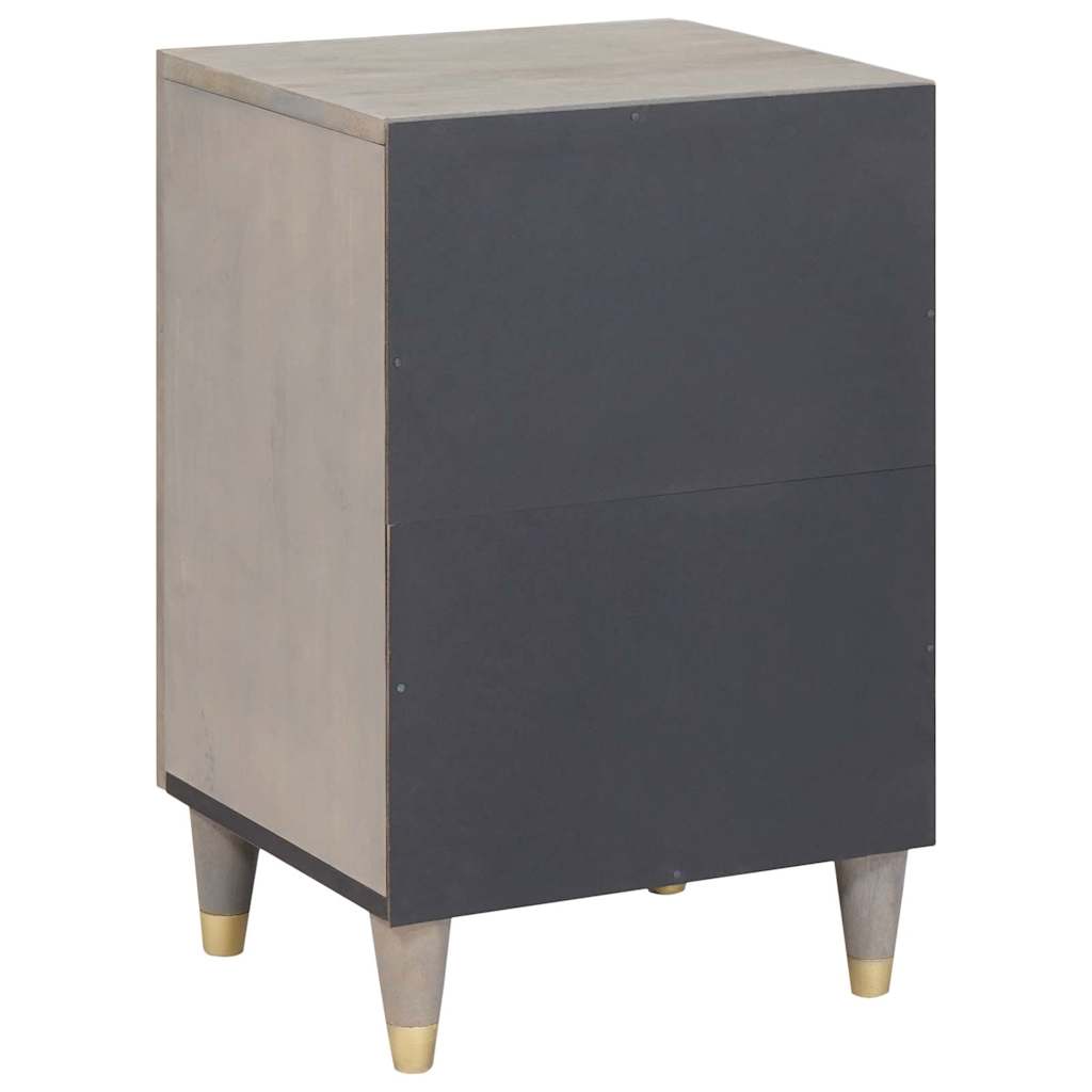 Bathroom Cabinet Grey 38 x 33 x 58 cm Solid Mango Wood