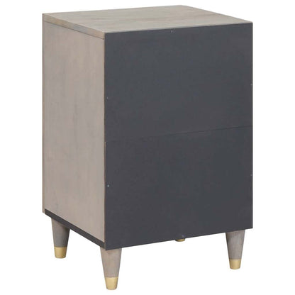 Bathroom Cabinet Grey 38 x 33 x 58 cm Solid Mango Wood