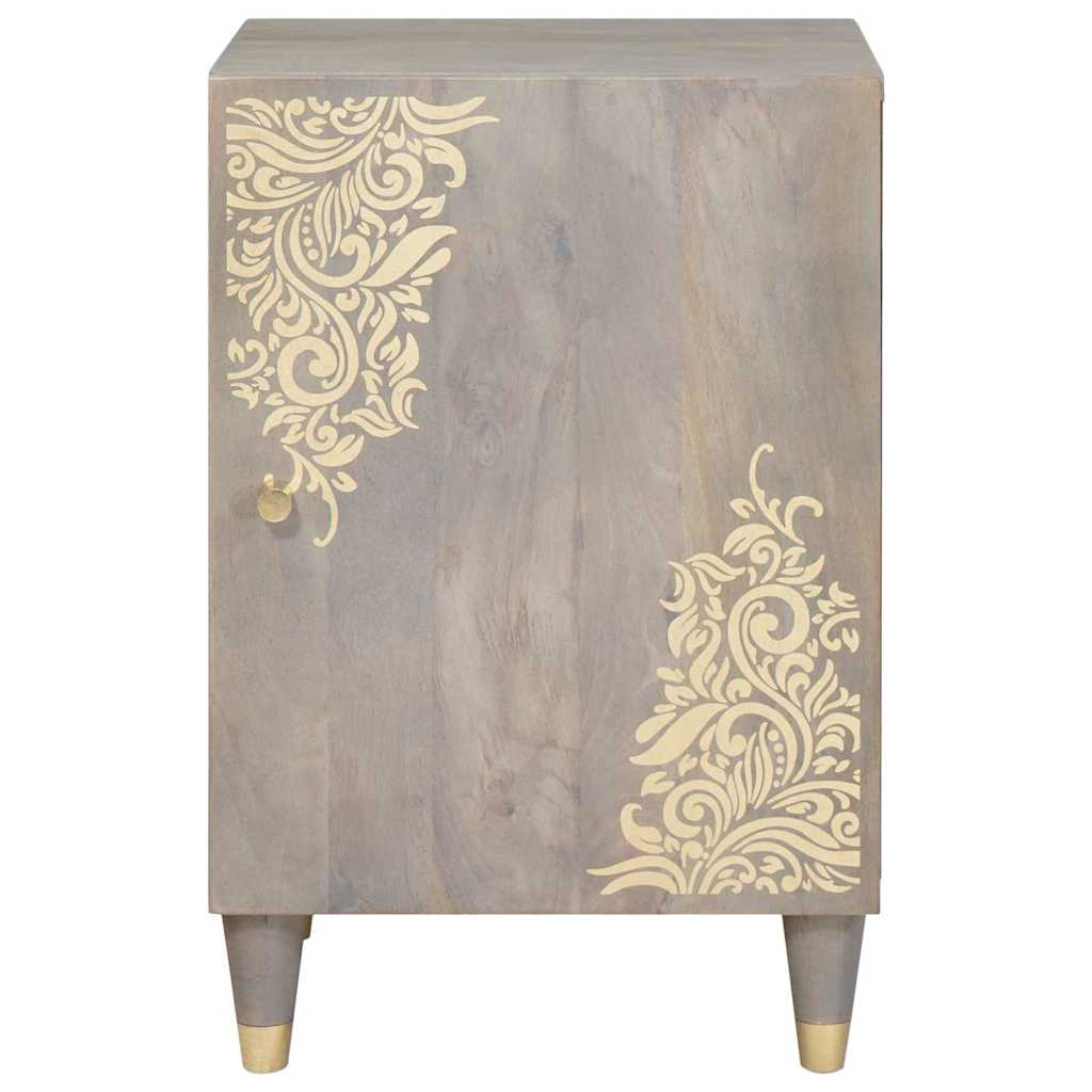 Bathroom Cabinet Grey 38 x 33 x 58 cm Solid Mango Wood