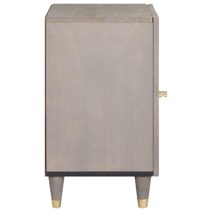 Bathroom Cabinet Grey 38 x 33 x 58 cm Solid Mango Wood