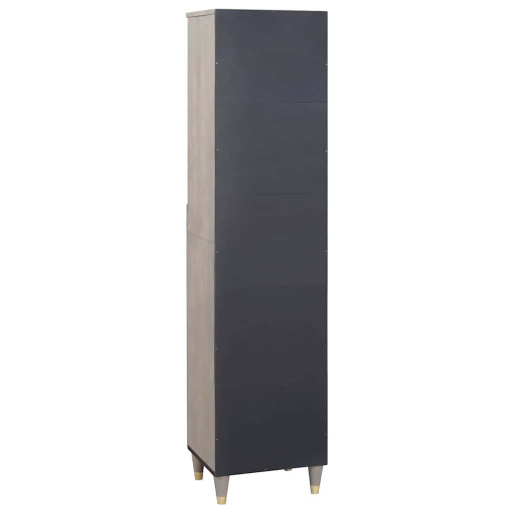 Bathroom Cabinet Grey 38 x 33 x 160 cm Solid Mango Wood