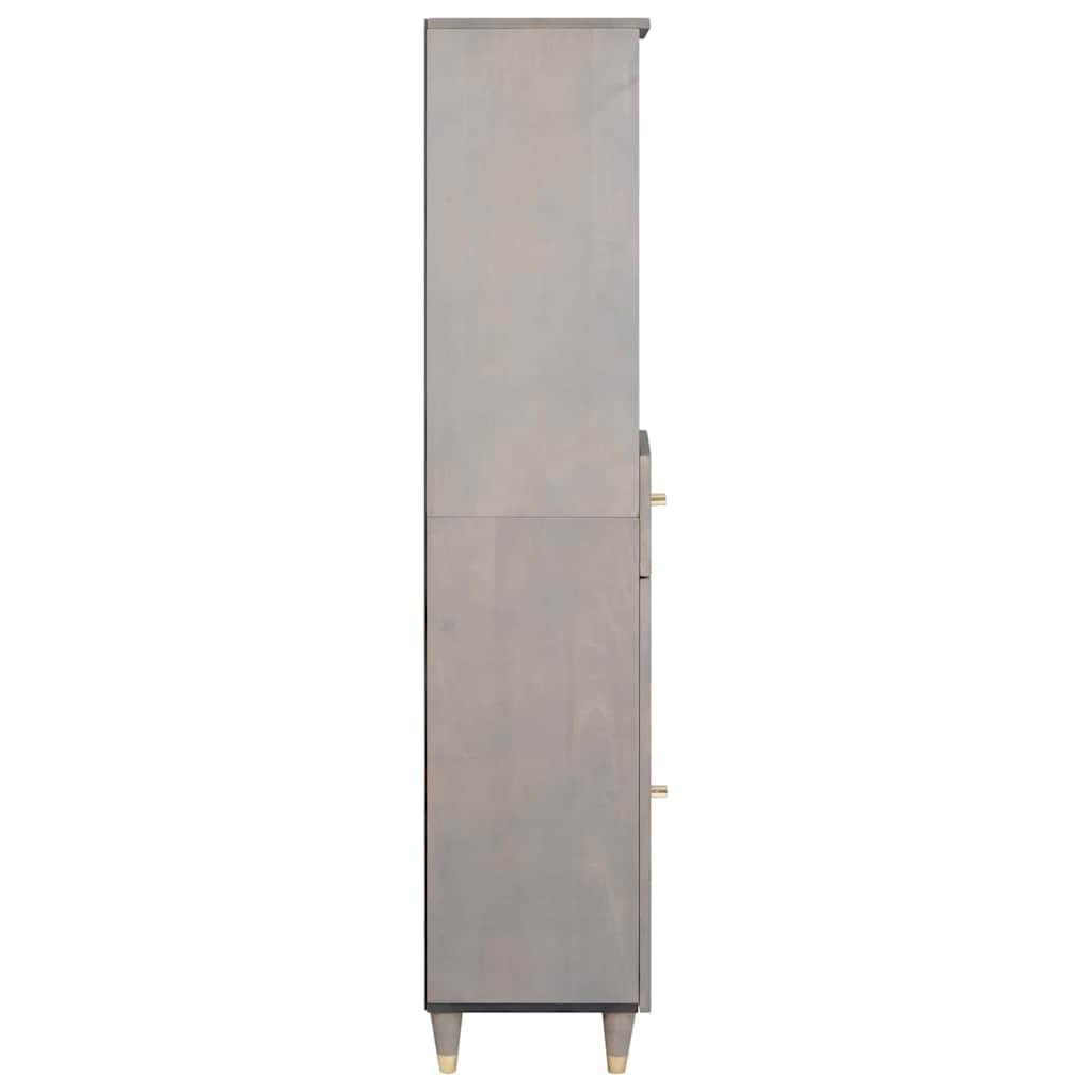 Bathroom Cabinet Grey 38 x 33 x 160 cm Solid Mango Wood