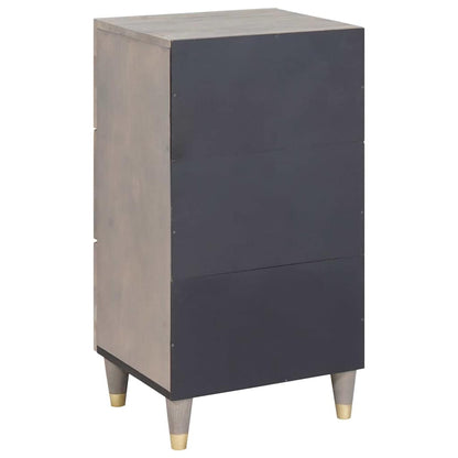 Sideboard Grey and Gold 40 x 33 x 75 cm Solid Mango Wood