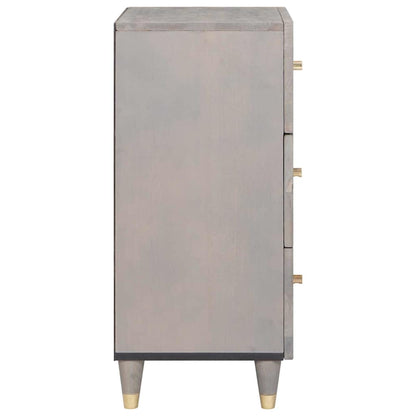 Sideboard Grey and Gold 40 x 33 x 75 cm Solid Mango Wood