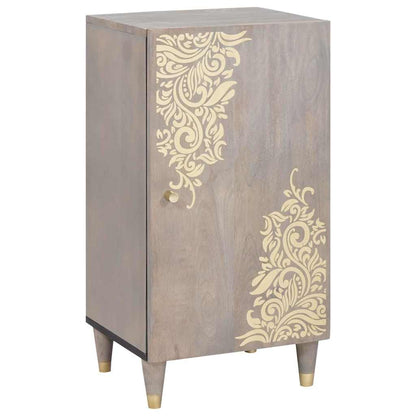 Sideboard Grey and Gold 40 x 33 x 75 cm Solid Mango Wood
