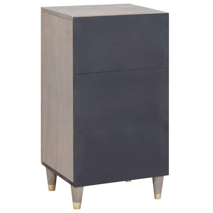 Sideboard Grey and Gold 40 x 33 x 75 cm Solid Mango Wood