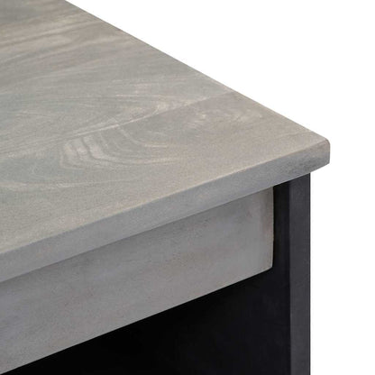 Sideboard Grey and Gold 60 x 33 x 75 cm Solid Mango Wood