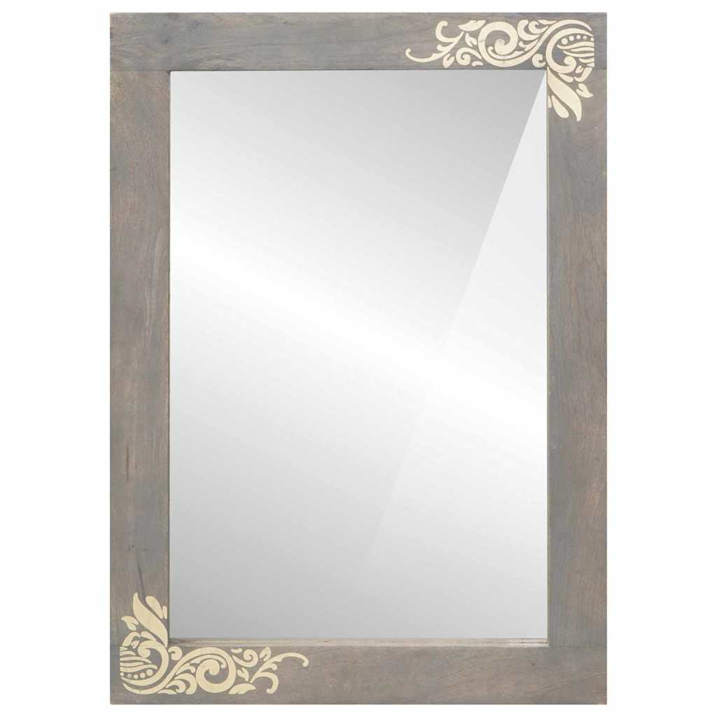 Bathroom Mirror with Mirror Grey 70 x 50 x 2.5 cm