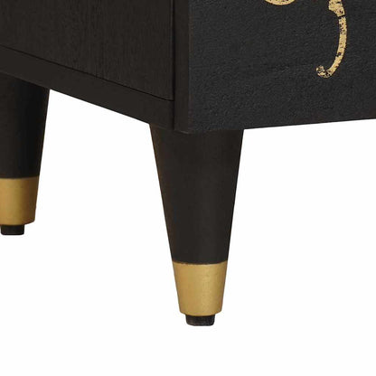 Bedside Cabinet with Door Black 40 x 33 x 46 cm