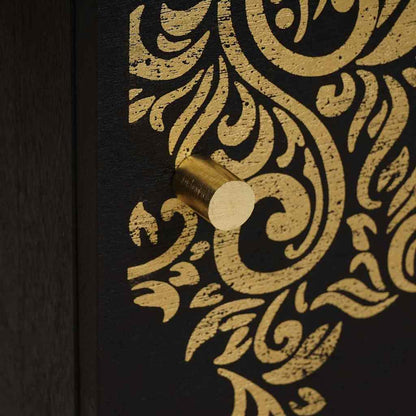 Bedside Cabinet with Door 2 pcs Black 40 x 33 x 46 cm