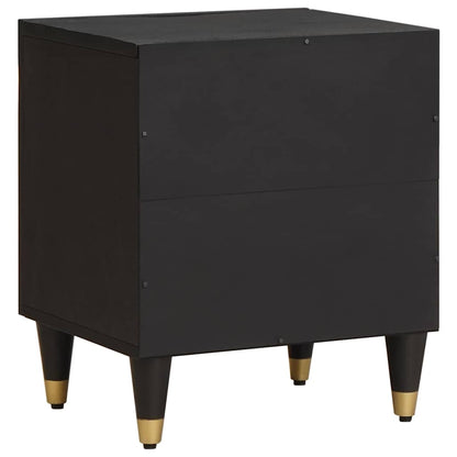 Bedside Cabinet with Door 2 pcs Black 40 x 33 x 46 cm
