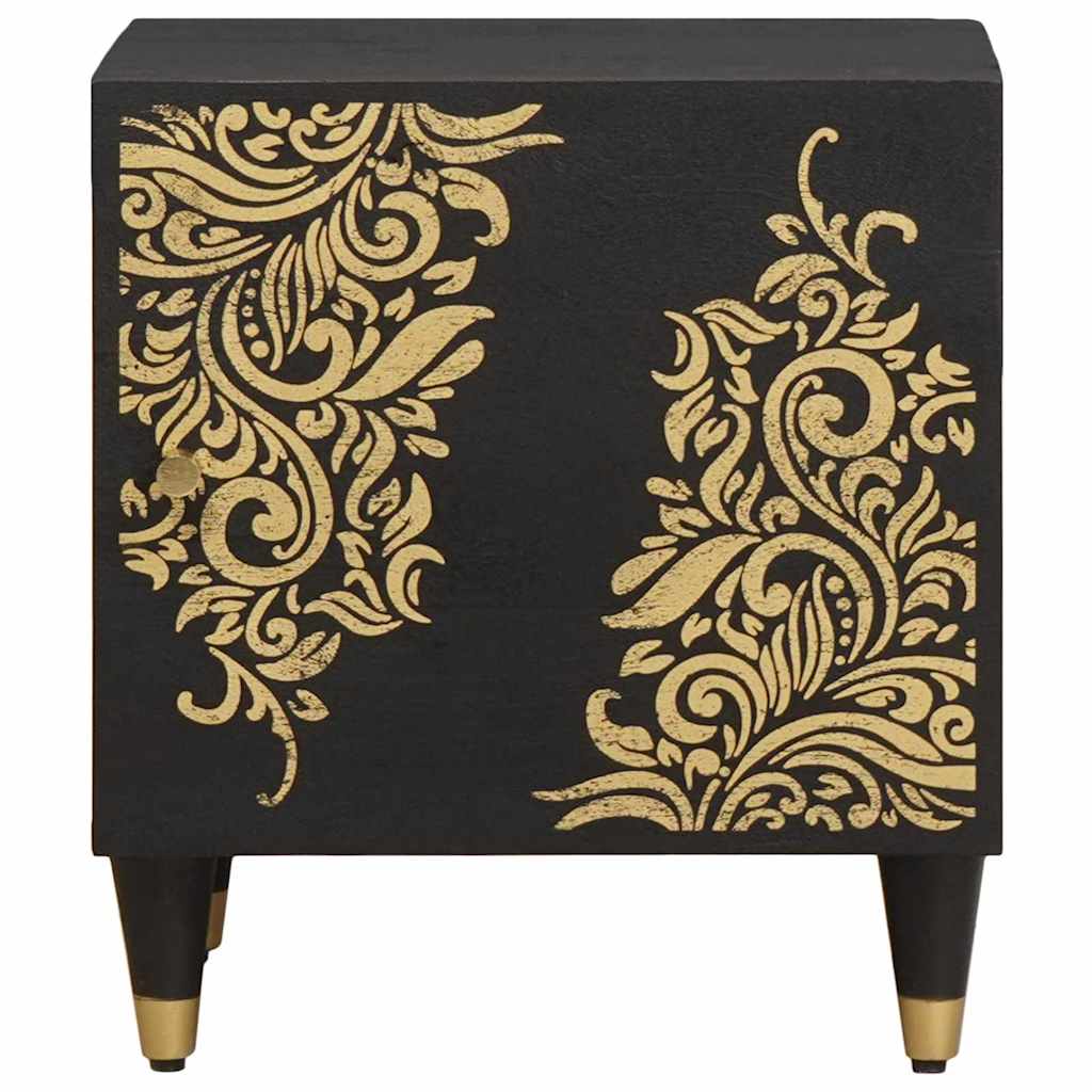 Bedside Cabinet with Door 2 pcs Black 40 x 33 x 46 cm