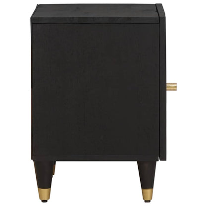 Bedside Cabinet with Door 2 pcs Black 40 x 33 x 46 cm