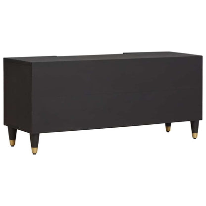 TV Cabinet with Shelf Black 105 x 33 x 46 cm Solid Mango Wood