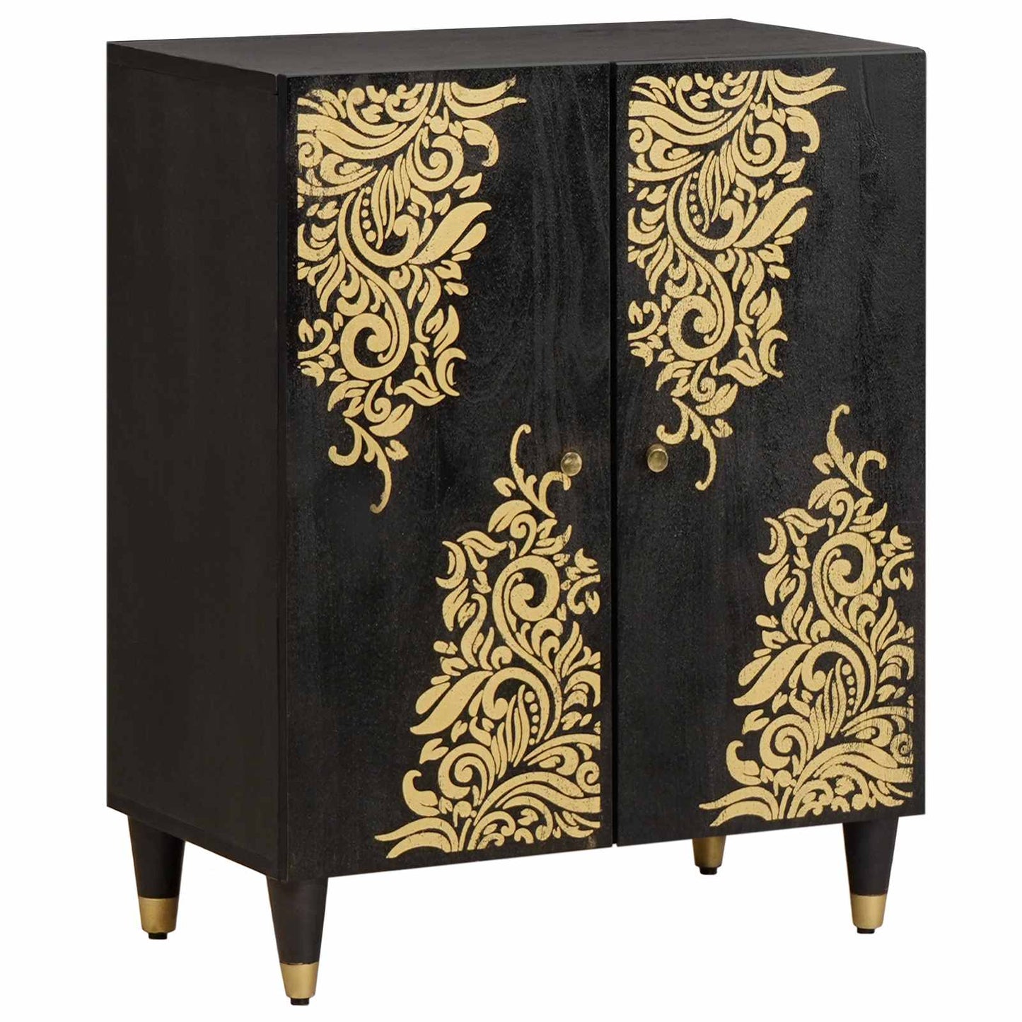 Sideboard Black 60 x 33 x 75 cm Solid Mango Wood