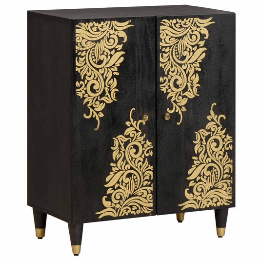 Sideboard Black 60 x 33 x 75 cm Solid Mango Wood