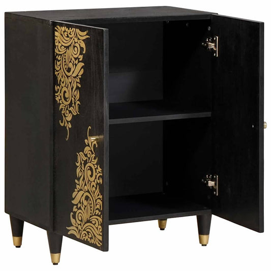 Sideboard Black 60 x 33 x 75 cm Solid Mango Wood