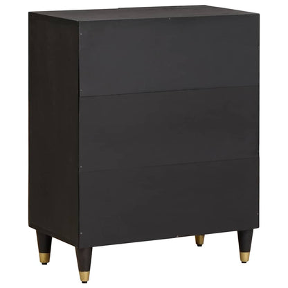 Sideboard Black 60 x 33 x 75 cm Solid Mango Wood