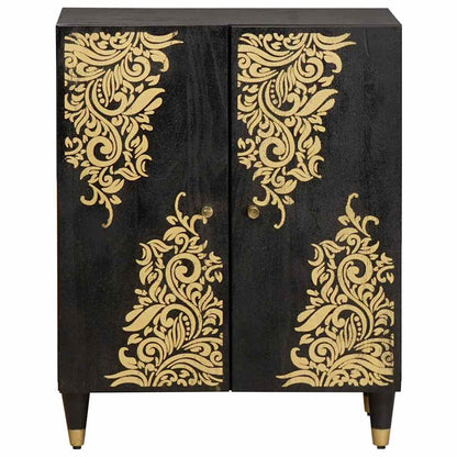 Sideboard Black 60 x 33 x 75 cm Solid Mango Wood