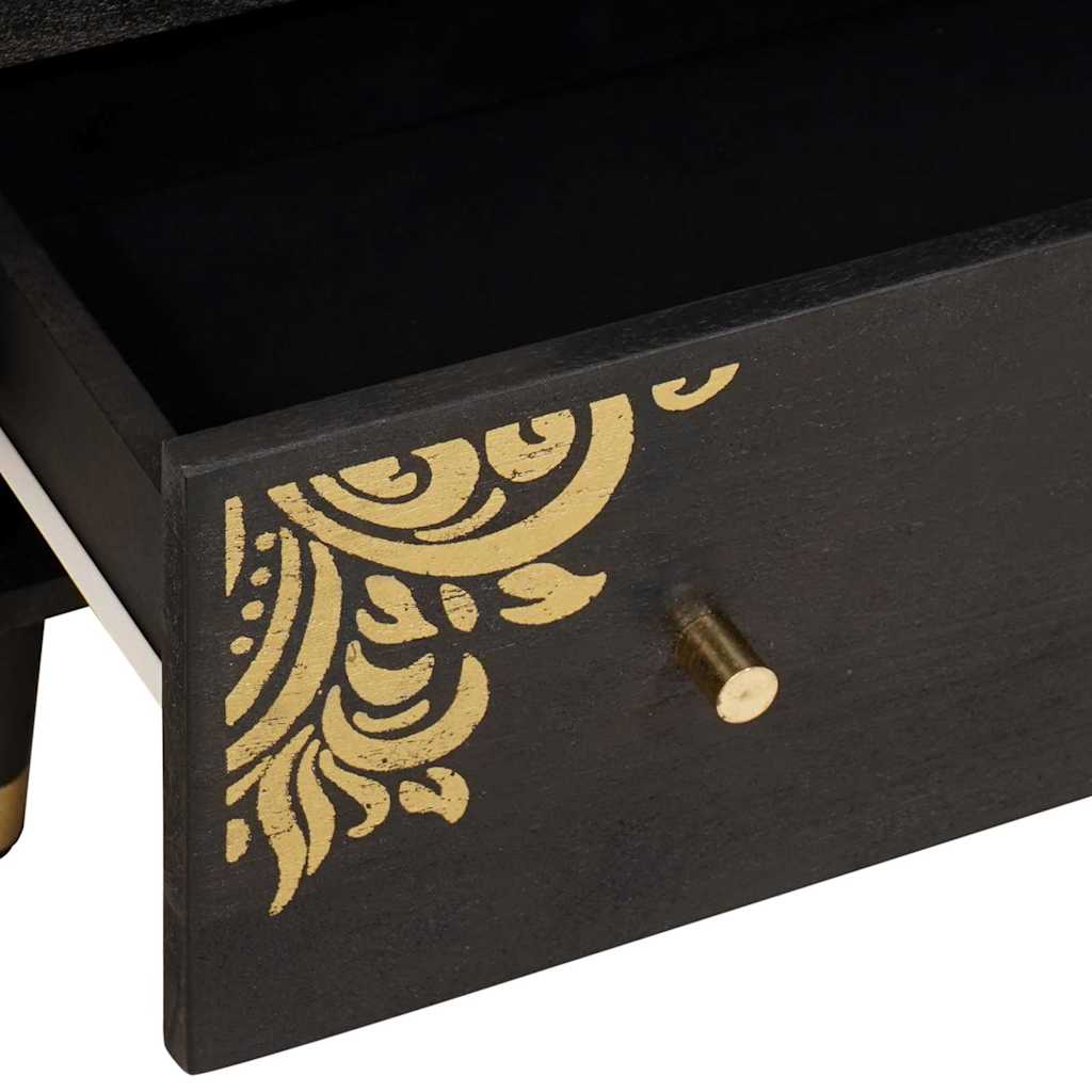 Sideboard Black 60 x 33 x 75 cm Solid Mango Wood