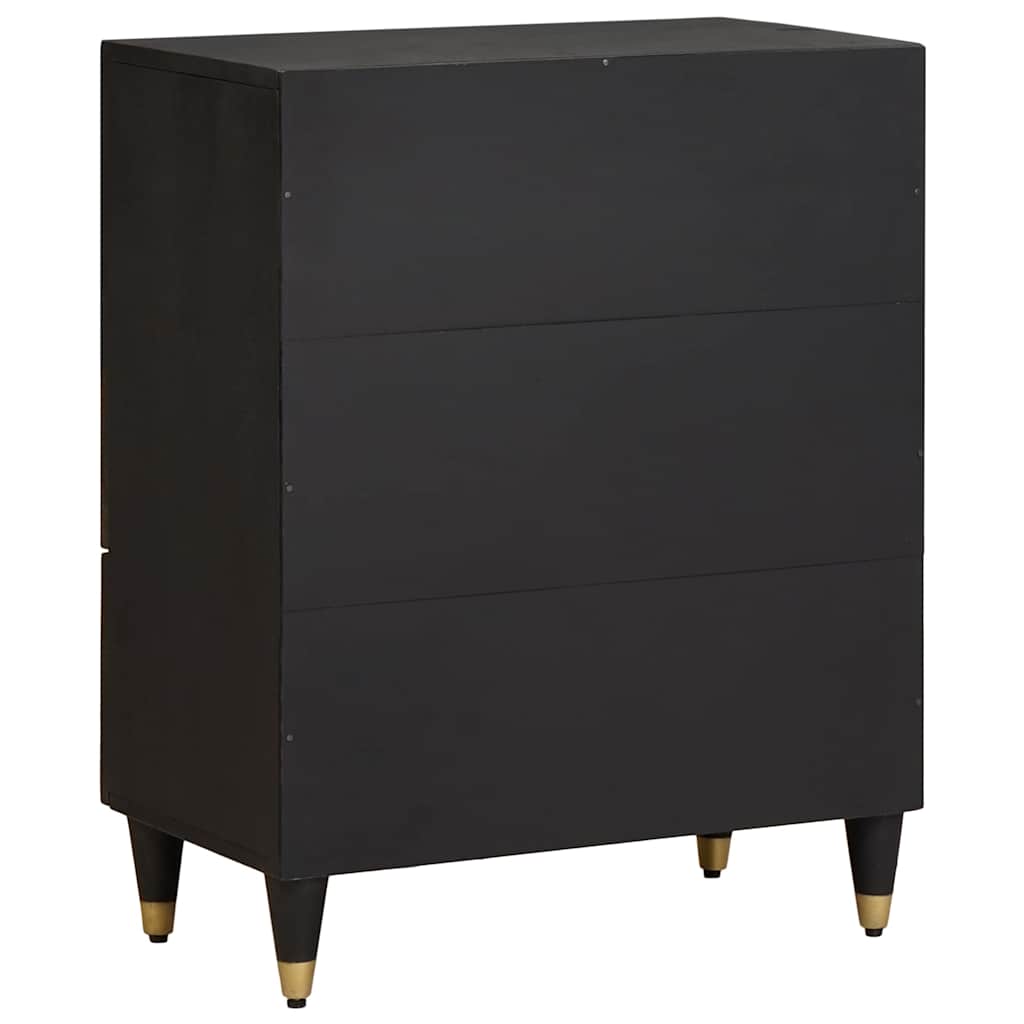Sideboard Black 60 x 33 x 75 cm Solid Mango Wood