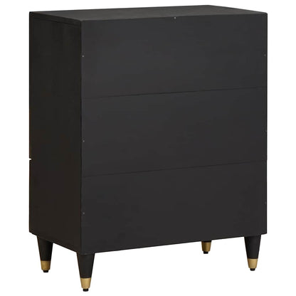 Sideboard Black 60 x 33 x 75 cm Solid Mango Wood