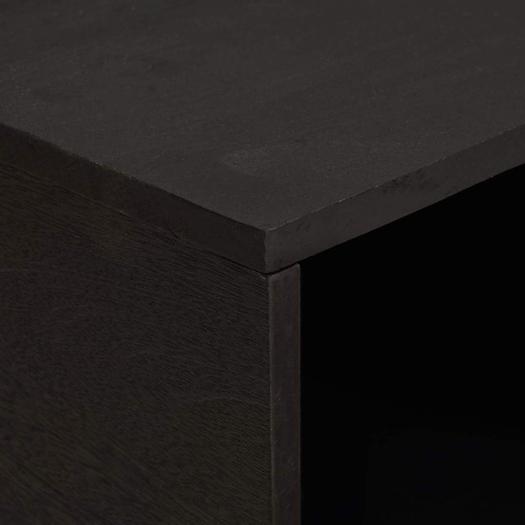 Coffee Table Black 80 x 50 x 40 cm Solid Mango Wood