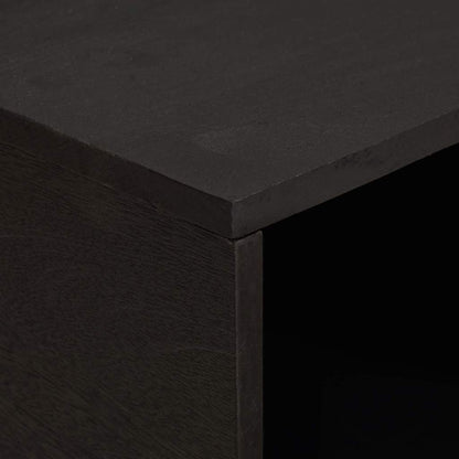 Coffee Table Black 80 x 50 x 40 cm Solid Mango Wood
