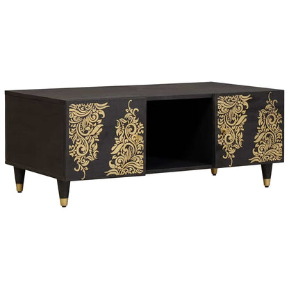 Coffee Table Black 100 x 54 x 40 cm Solid Mango Wood