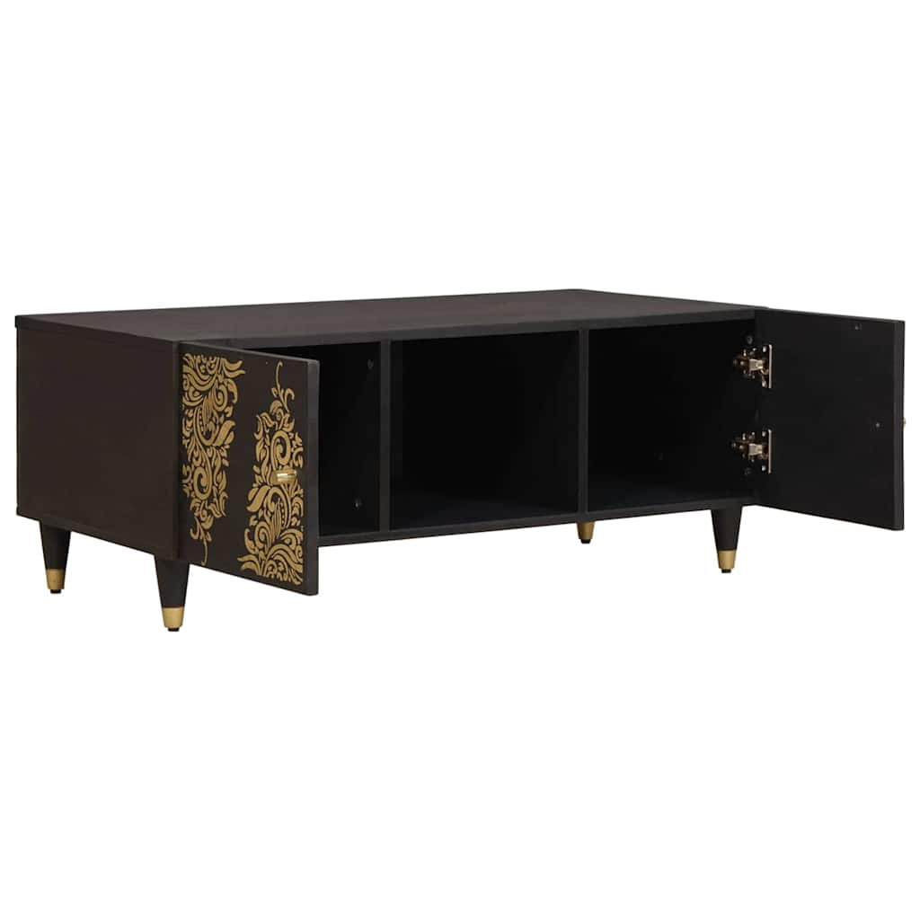 Coffee Table Black 100 x 54 x 40 cm Solid Mango Wood